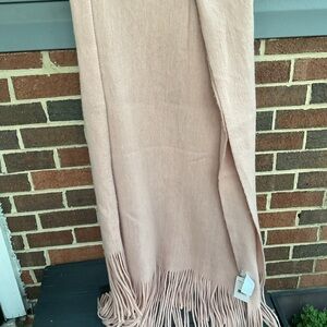 Free People Blush Pink Fringe Scarf New